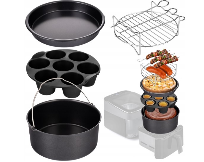 Lehmann 4 dalių priedų rinkinys karšto oro gruzdintuvei (17 cm) (2)