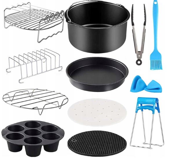 13 dalių karšto oro gruzdintuvės priedų rinkinys Mozano 19-21cm (3)