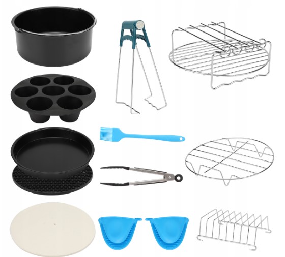 13 dalių karšto oro gruzdintuvės priedų rinkinys Mozano 19-21cm (8)