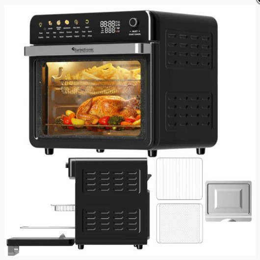 Elektrinė orkaitė su karšto oro gruzdintuvės funkcija TURBOTRONIC TT-AFO330 34L 40–230°C 2100W (1)