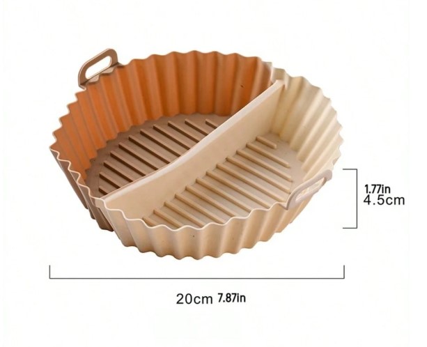 Silikoninė forma su skirtuku karšto oro gruzdintuvei D-20 cm (1)