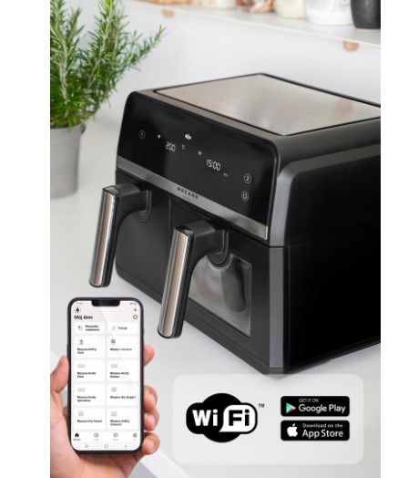 Karšto oro gruzdintuvė Mozano 2 krepšelių 3,5L ir 5,5L 2600W (3)