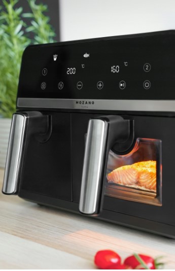 Karšto oro gruzdintuvė Mozano 2 krepšelių 3,5L ir 5,5L 2600W (6)