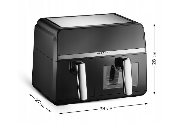 Karšto oro gruzdintuvė Mozano 2 krepšelių 3,5L ir 5,5L 2600W (7)