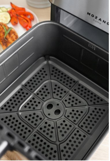 Karšto oro gruzdintuvė Mozano 8L 1800W Wifi su džiovinimo ir atitirpinimo funkc. su maisto skirtuku (13)