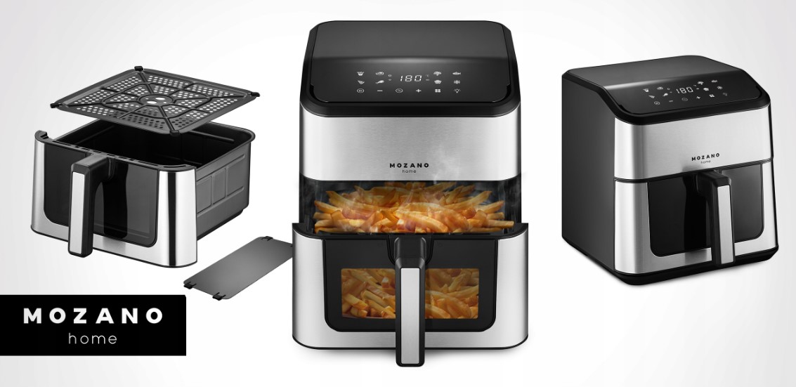 Karšto oro gruzdintuvė Mozano 8L 1800W Wifi su džiovinimo ir atitirpinimo funkc. su maisto skirtuku (14)