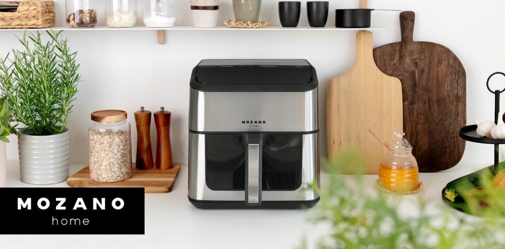 Karšto oro gruzdintuvė Mozano 8L 1800W Wifi su džiovinimo ir atitirpinimo funkc. su maisto skirtuku (5)