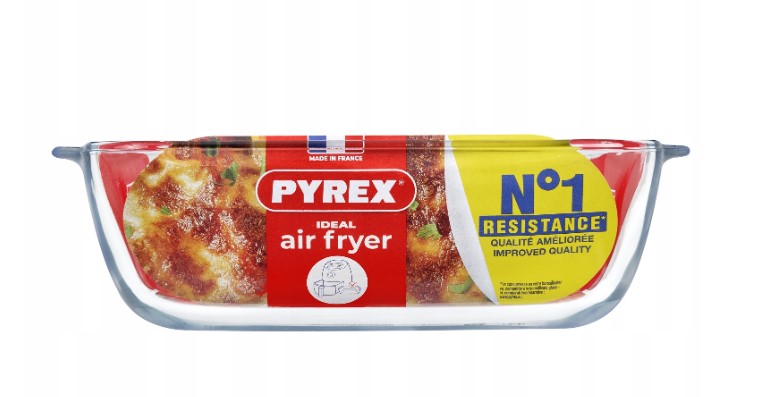 Stiklinė kepimo forma Pyrex 25x22xc7m. 2.2L talpa karšto oro gruzdintuvei (5)