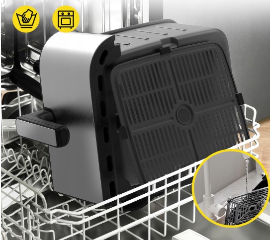 Naujiena ! Karšto oro gruzdintuvė Iceagle XXL 11L 2krepšelių (4ir7L) 2600W (7)