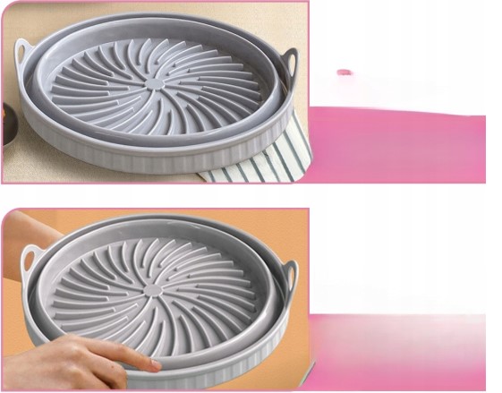Silikoninė forma karšto oro gruzdintuvei D1720cm. pilka (2)