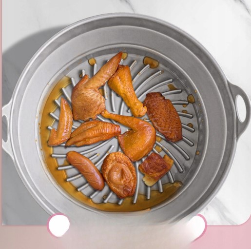 Silikoninė forma karšto oro gruzdintuvei D1720cm. pilka (4)