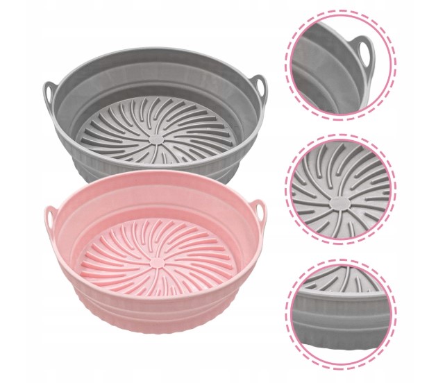 Silikoninė forma karšto oro gruzdintuvei D1720cm. pilka (5)