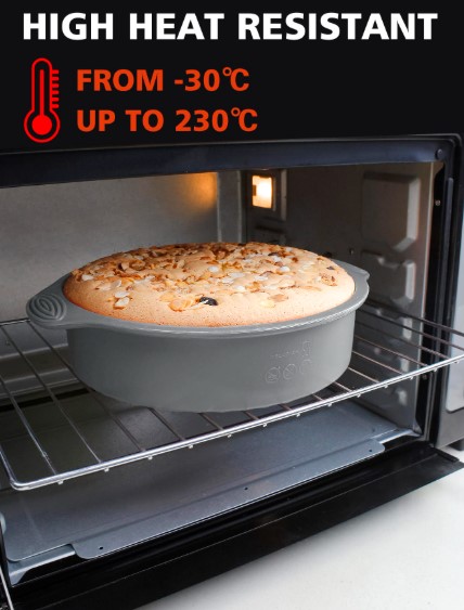 Silikoninė forma 2329,5cm karšto oro gruzdintuvei pilka (4)