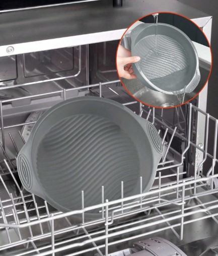 Silikoninė forma 2329,5cm karšto oro gruzdintuvei pilka (5)