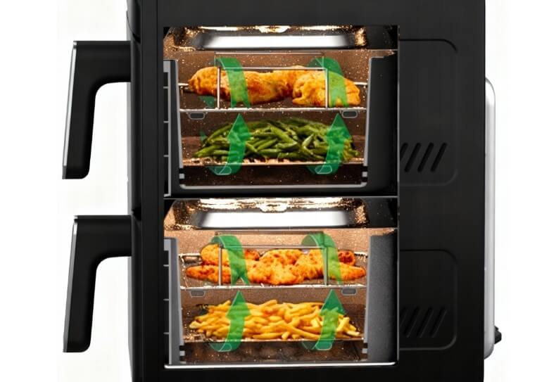 Karšto oro gruzdintuvė Kalorik 11L 2460W 2krepšelių vertikali (3)