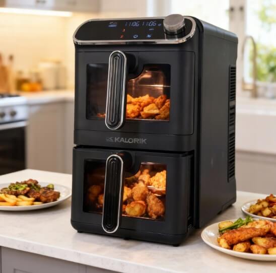 Karšto oro gruzdintuvė Kalorik 11L 2460W 2krepšelių vertikali (6)