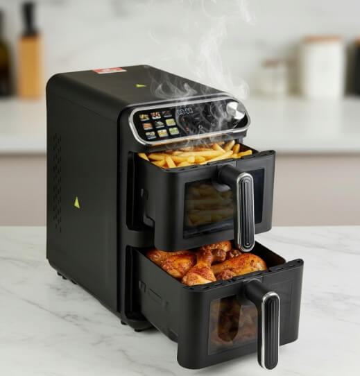 Karšto oro gruzdintuvė Kalorik 11L 2460W 2krepšelių vertikali (7)