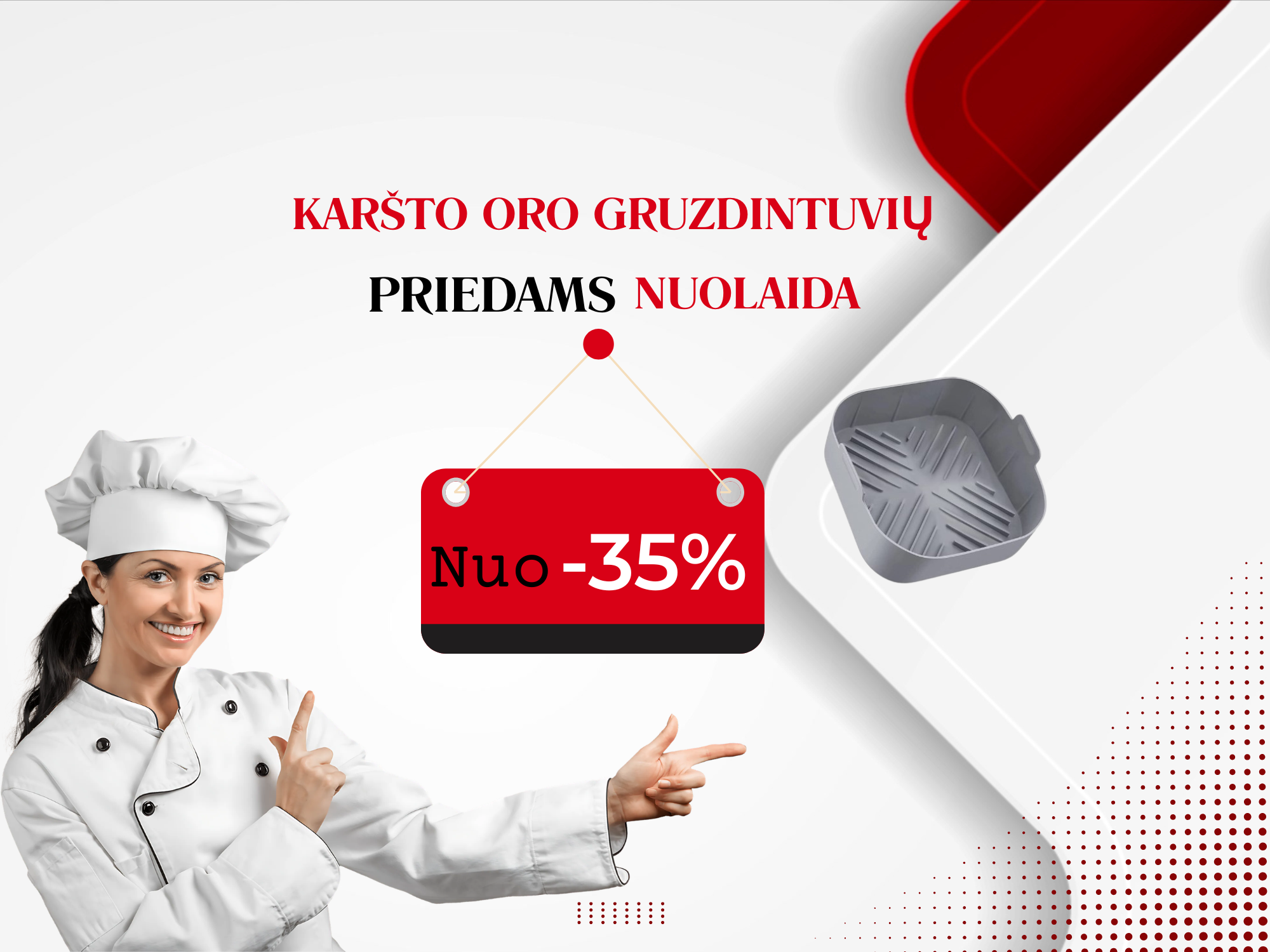 Vienkartiniai popieriniai įdėklai, silikoninės formos, kepimo grotelės, priedų rinkiniai