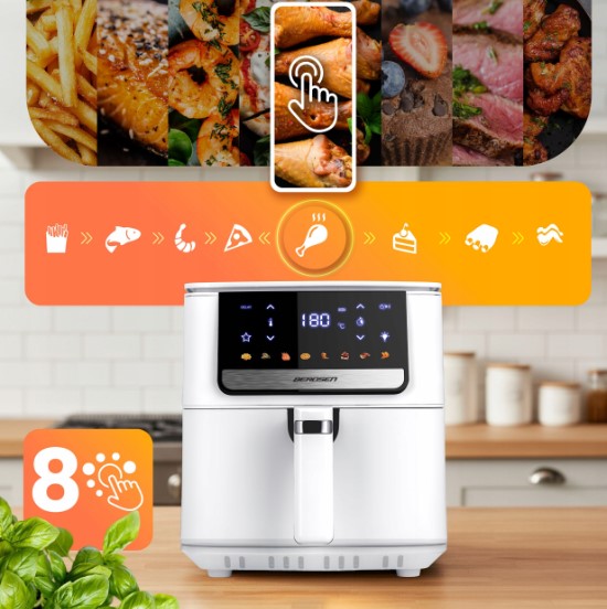 aršto oro gruzdintuvė Berdsen BD-662 6,5 l 1700 W su 8 kepimo programom (12)