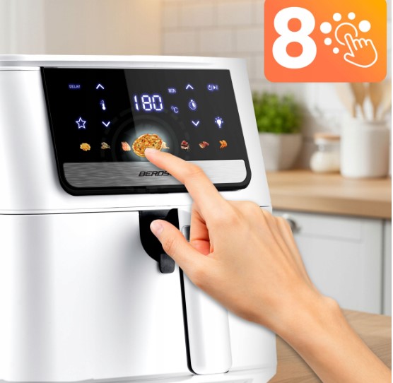 aršto oro gruzdintuvė Berdsen BD-662 6,5 l 1700 W su 8 kepimo programom (2)