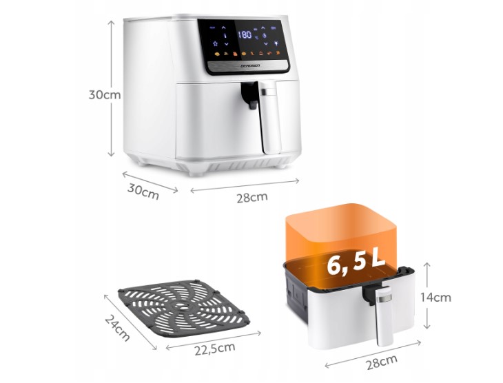 aršto oro gruzdintuvė Berdsen BD-662 6,5 l 1700 W su 8 kepimo programom (7)
