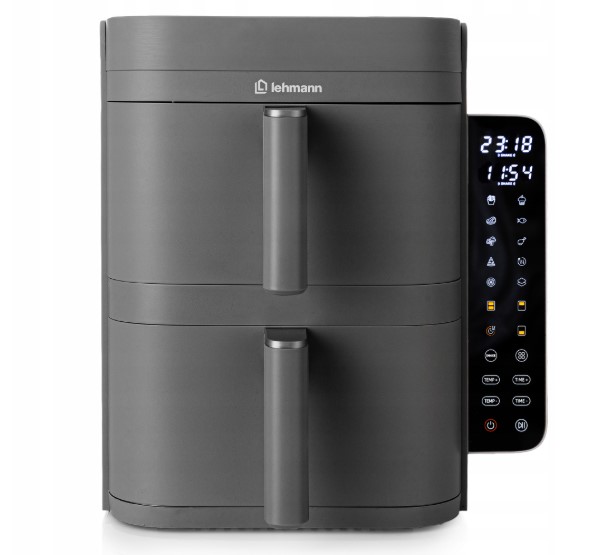 Karšto oro gruzdintuvė Lehmann Vibe 12 l 2800 W su 2 kepimo krepšeliais vertikali (4)