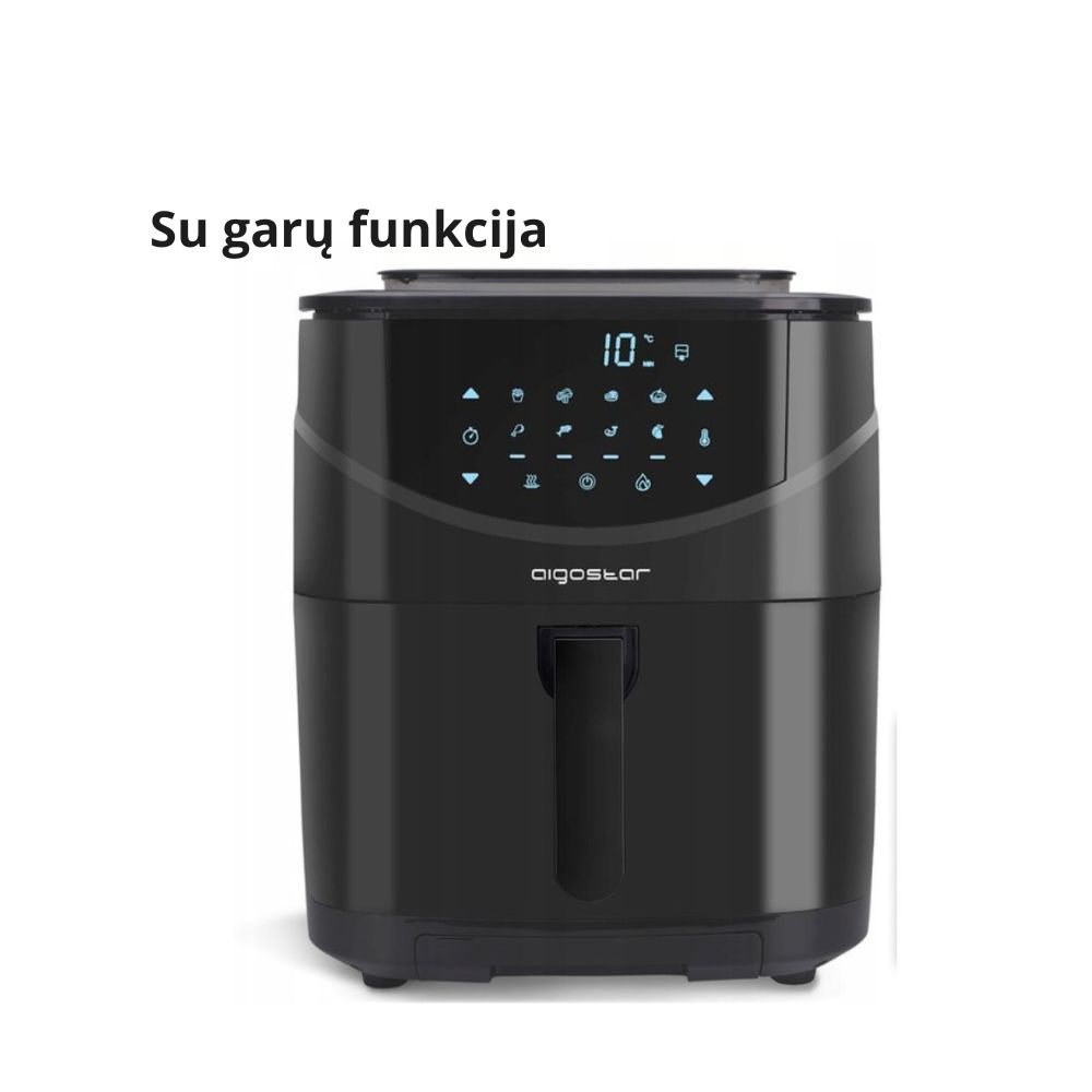 Gruzdintuvė Aigostar 7L 1700W, 2in1, VDE/Melodia gruzdintuvė karšto oro su garų funkcija,