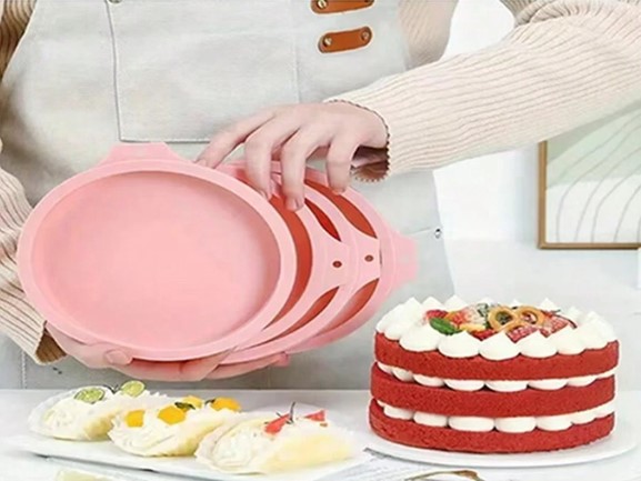 Silikoninė daugiafunkcė forma – bly­nams, kiaušiniams, omletui ir kepiniams D21,5cm