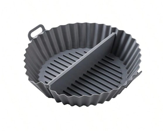 Silikoninė forma su skirtuku karšto oro gruzdintuvei D-20 cm pilka