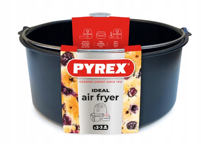 Metalinė kepimo forma PYREX 20x19x7,5cm. 1.6L talpa karšto oro gruzdintuvei