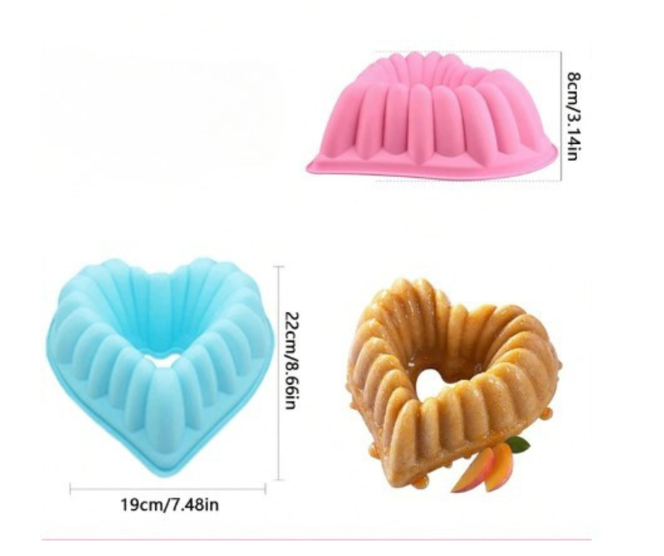Silikoninė forma ŠIRDELĖ karšto oro gruzdintuvei 22 × 19 × 8 cm