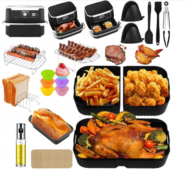 Priedų rinkinys gruzdintuvei Ninja foodi AF400 AF500 24 dalių 10,4 l gruzdintuvėms