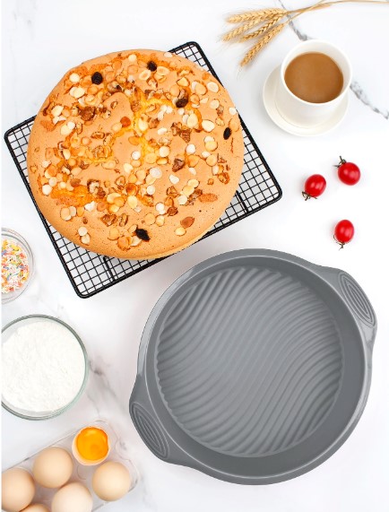 Silikoninė forma 23/29,5cm karšto oro gruzdintuvei pilka