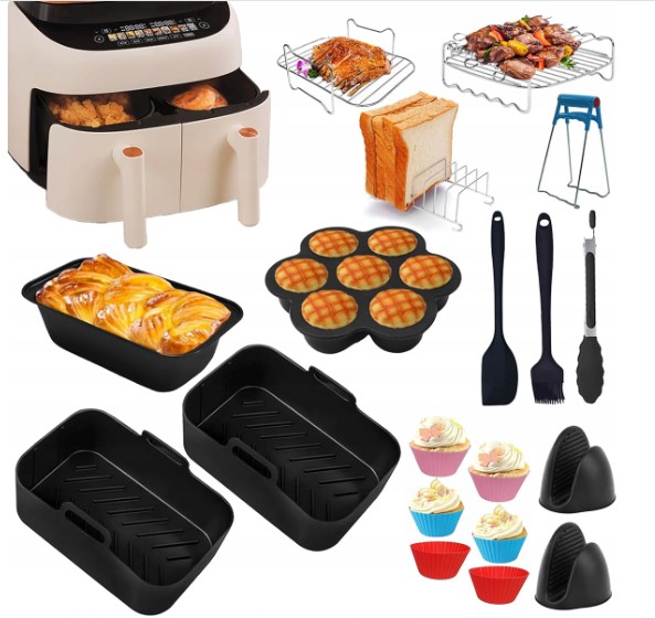 Priedų rinkinys 13 dalių 2 krepšelių karšto oro gruzdintuvėms