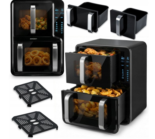 Naujiena ! Vertikali karšto oro gruzdintuvė BERDSEN BD-664, 12 l, 2800 W